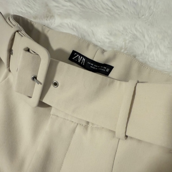 ZARA Light Gray High Waisted Pants Trousers - Picture 3 of 4